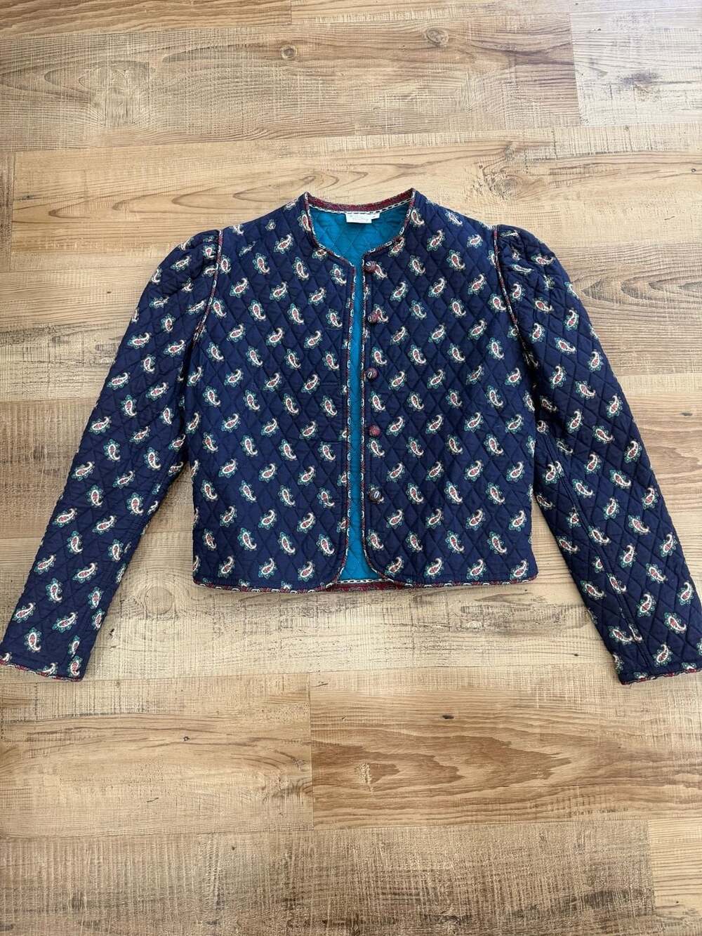 Vera Bradley Vintage Quilted Paisley Print Jacket Cottagecore Grannycore